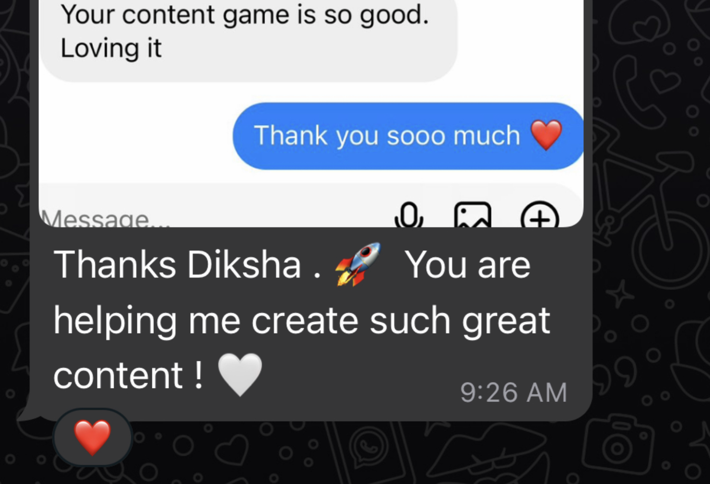 Client love