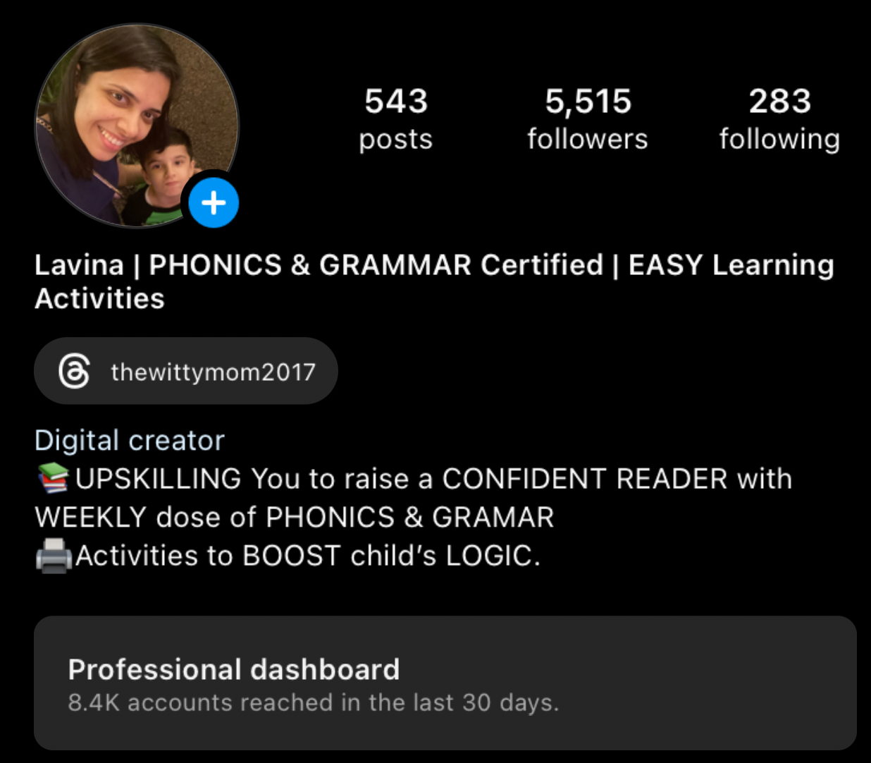 Lavina — before (5K followers)