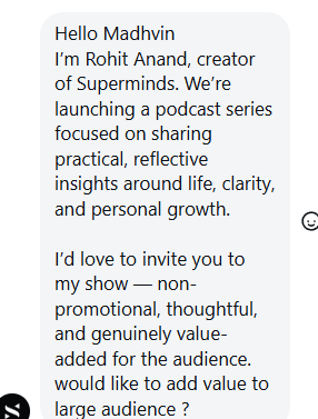 Madhvi — podcast invitation